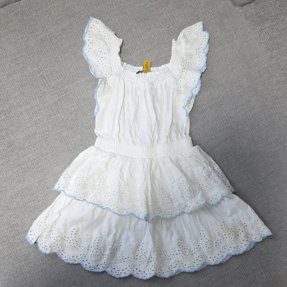 Polo Ralph Lauren White Dress with Blue Accents